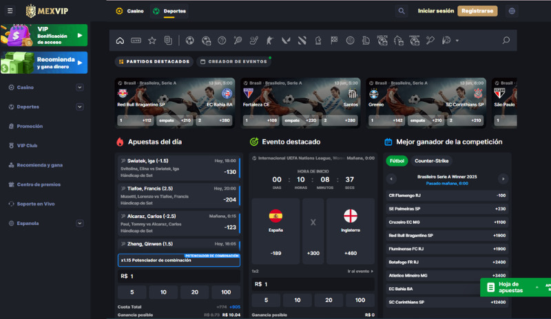 MexVIP Casino Deportes