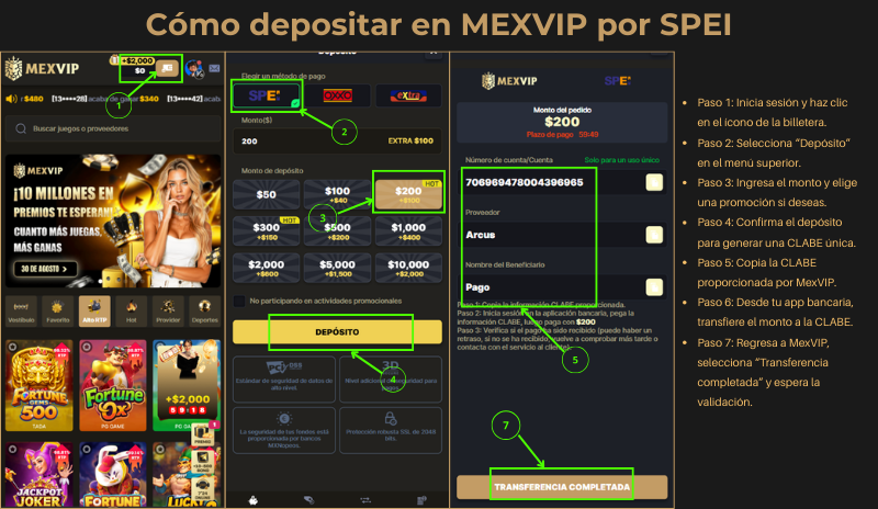 Cómo depositar en MexVIP por SPEI