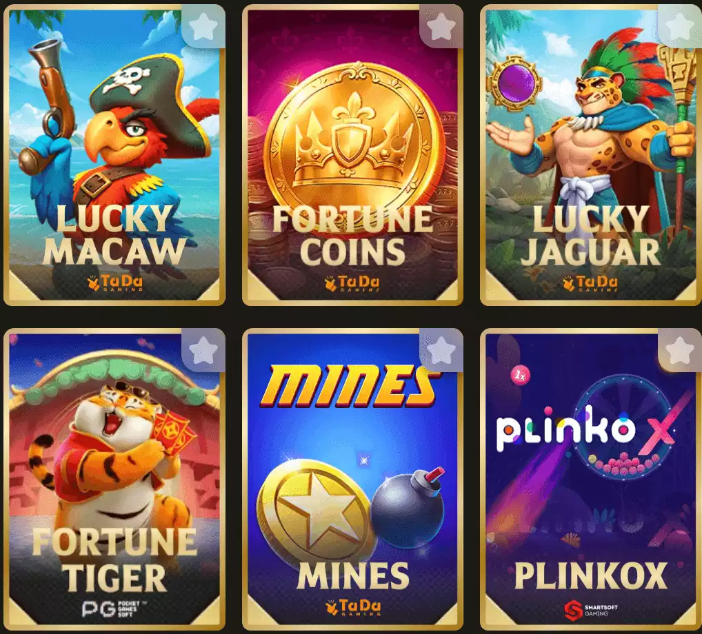 Collage de juegos de casino populares en MexVip